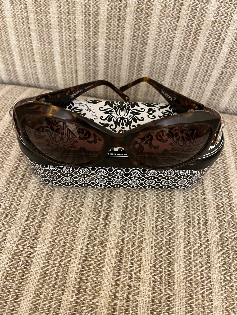Brighton Tortoiseshell Cat-Eye Sunglasses with Brown Lenses